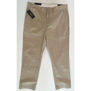 Ralph Lauren Men Sz 33x30 Khaki Classic fit Flat-Front Chino Pants NEW $90+